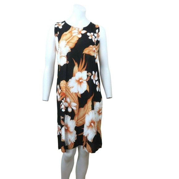 Vintage Unity Trading Hawaii Tank Dress Floral Plumeria Sleeveless New Old Stock - Picture 7 of 10